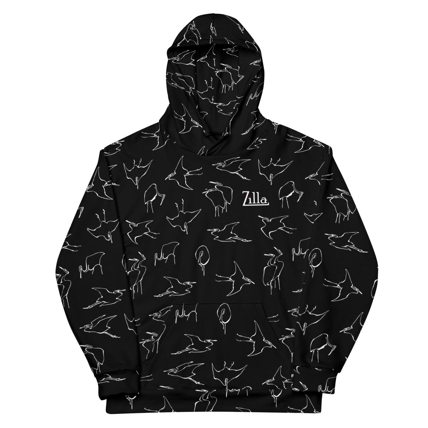 Zilla Egrets Hoodie Chalkboard-Zilla