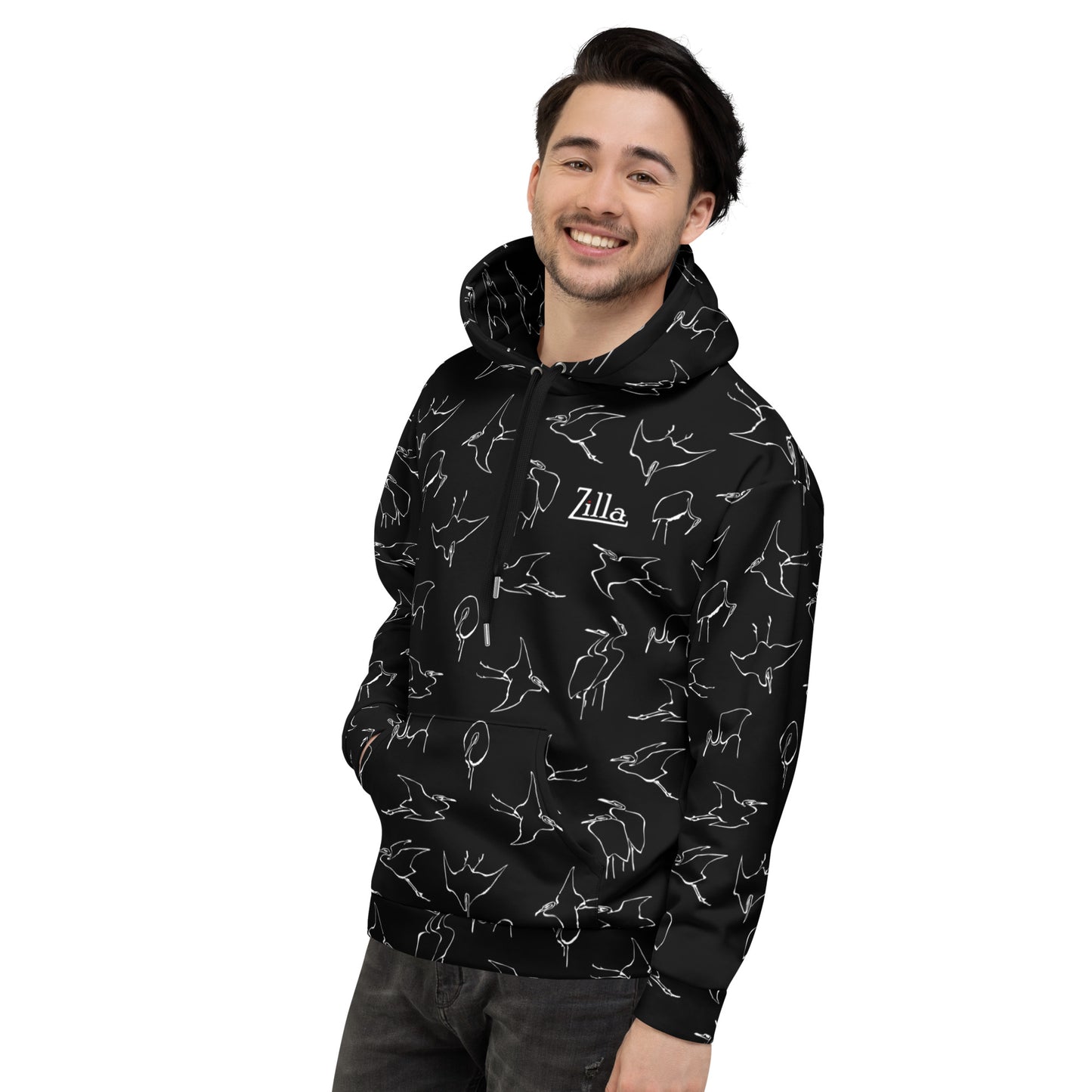 Zilla Egrets Hoodie Chalkboard-Zilla