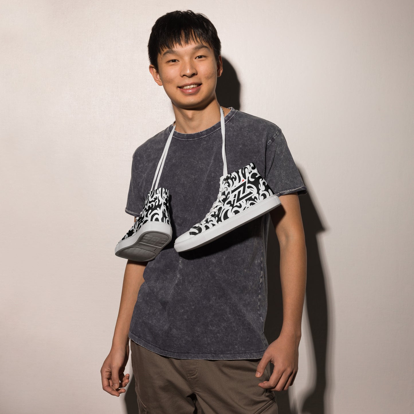 Zilla BigTruck Doodle1 High Top Canvas Shoes-Zilla