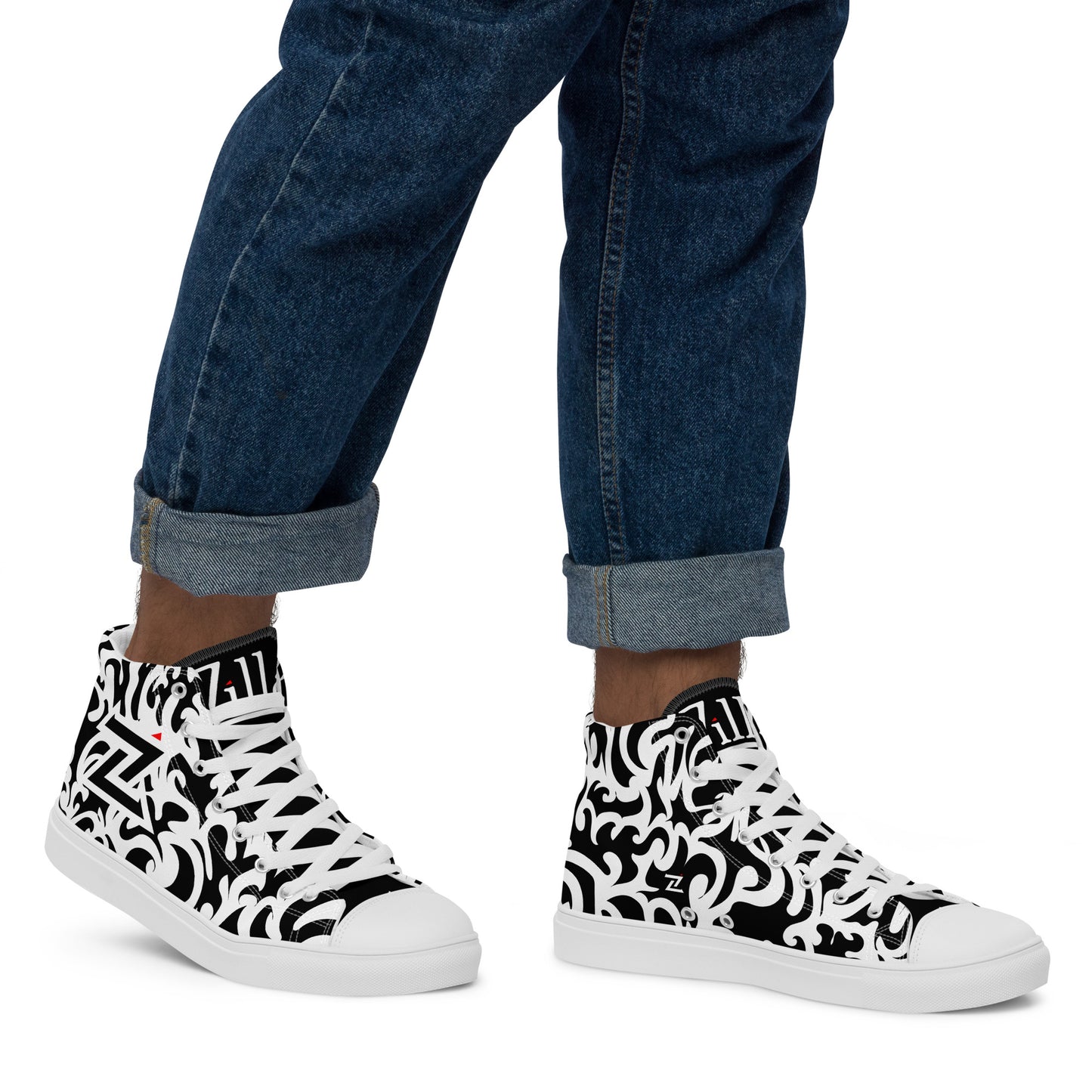 Zilla BigTruck Doodle1 High Top Canvas Shoes-Zilla