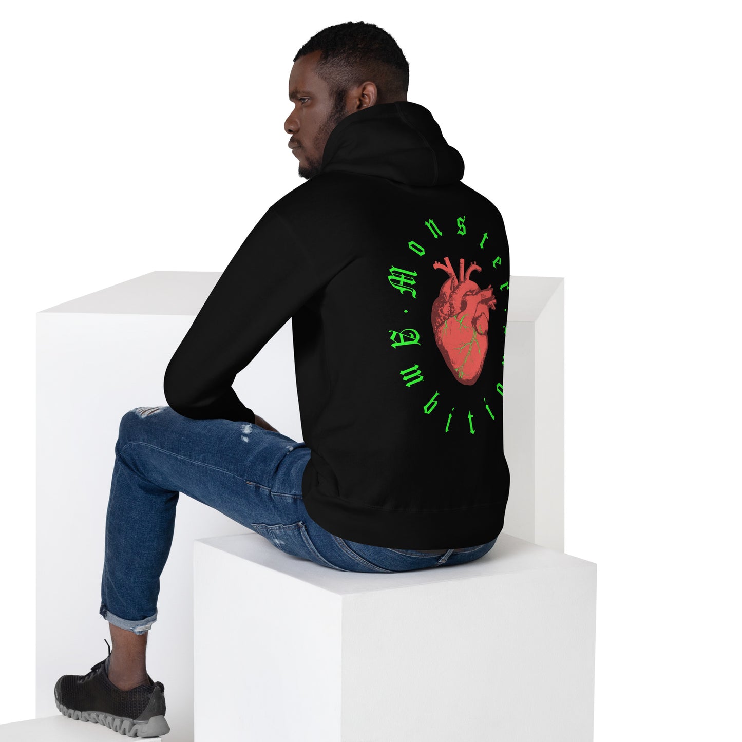 Zilla Monster Heart Hoodie (Lime)-Zilla