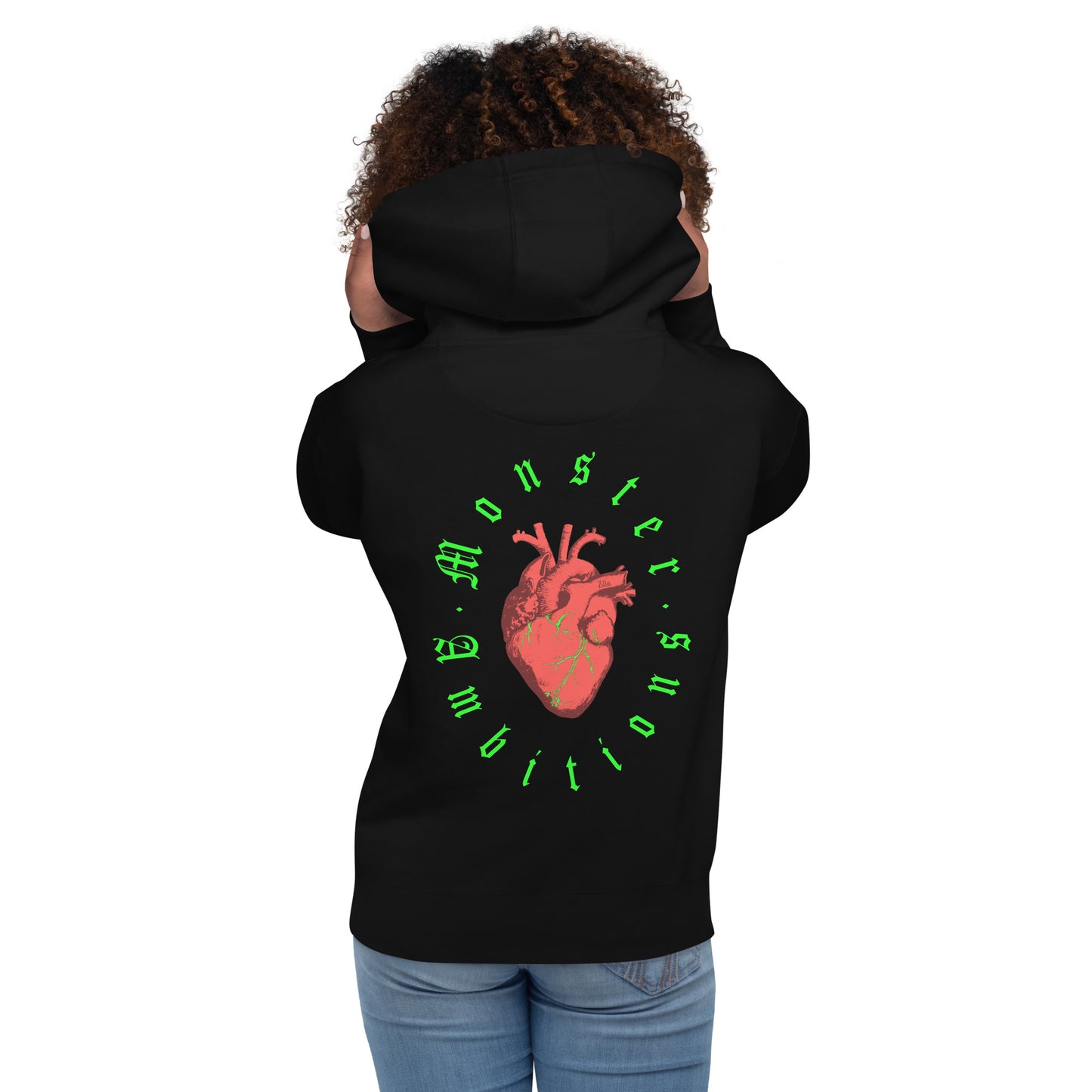 Zilla Monster Heart Hoodie (Lime)-Zilla