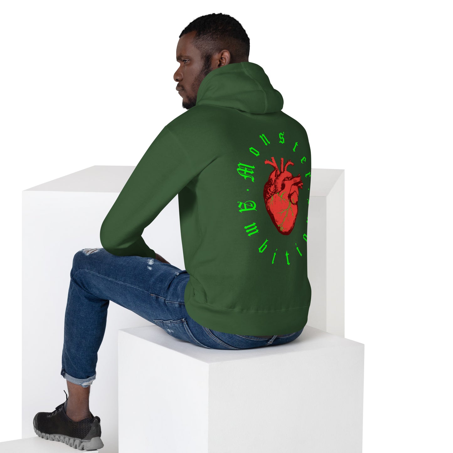 Zilla Monster Heart Hoodie (Lime)-Zilla