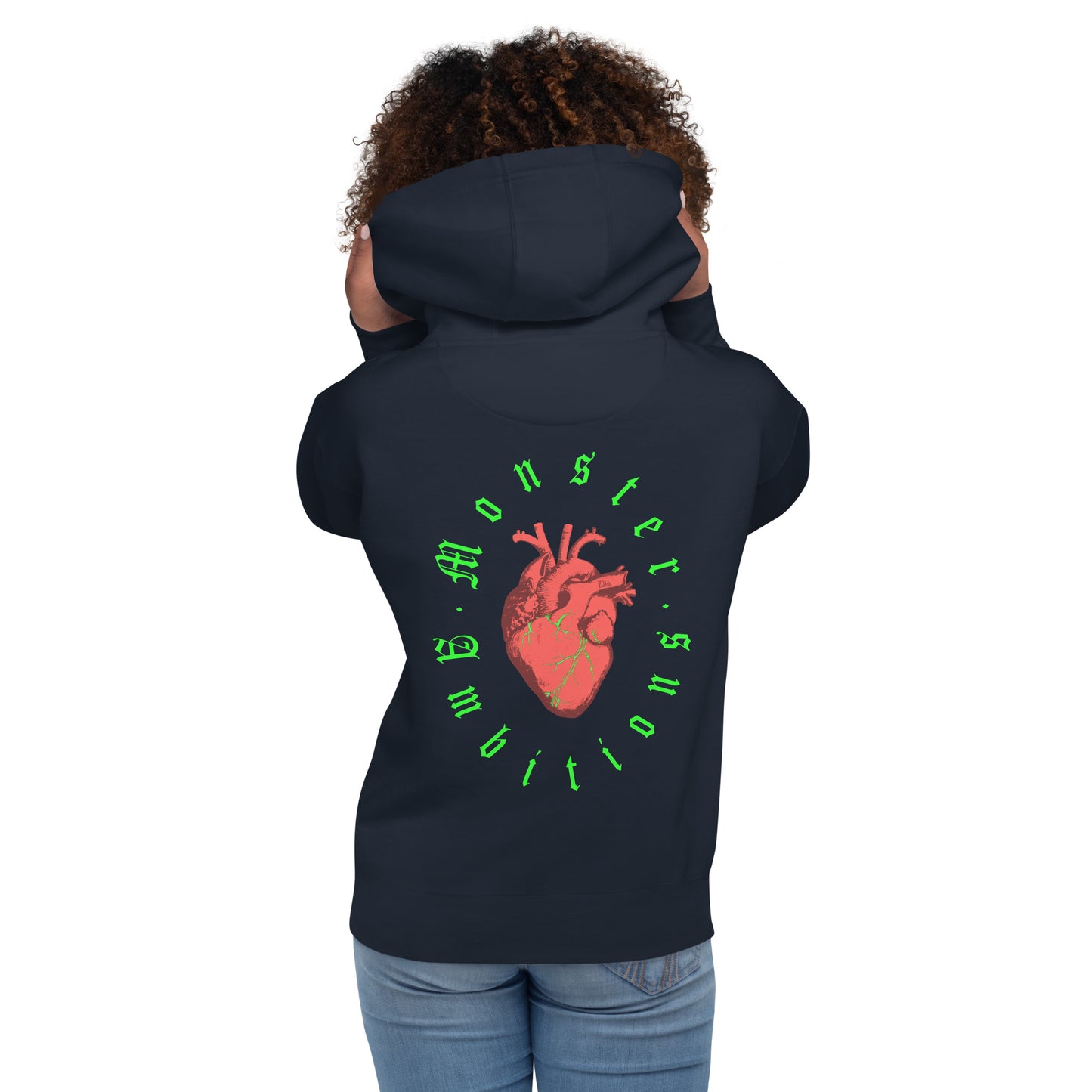 Zilla Monster Heart Hoodie (Lime)-Zilla