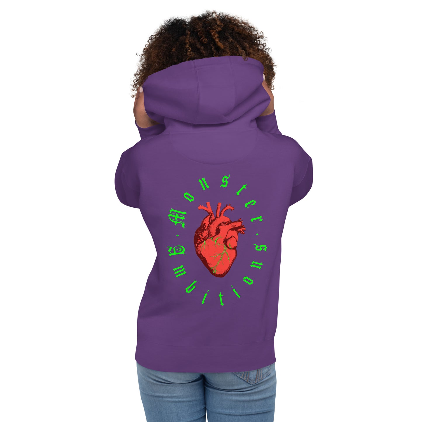 Zilla Monster Heart Hoodie (Lime)-Zilla