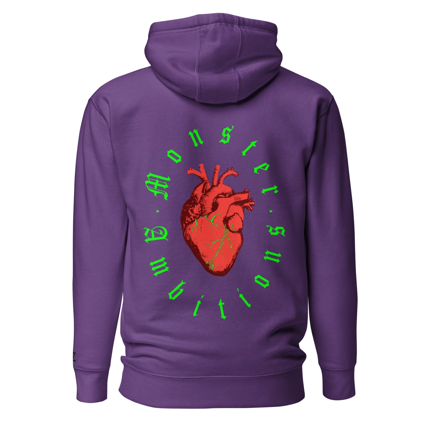 Zilla Monster Heart Hoodie (Lime)-Zilla