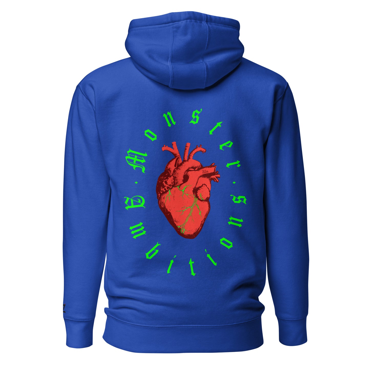 Zilla Monster Heart Hoodie (Lime)-Zilla