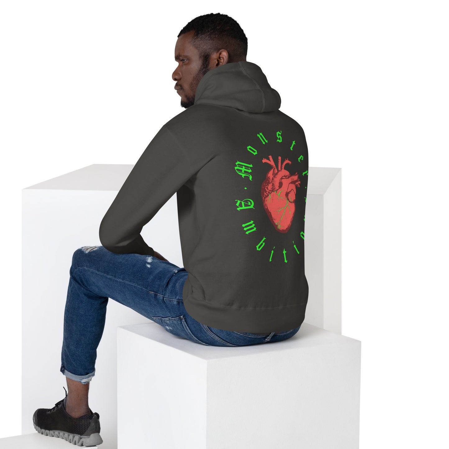 Zilla Monster Heart Hoodie (Lime)-Zilla