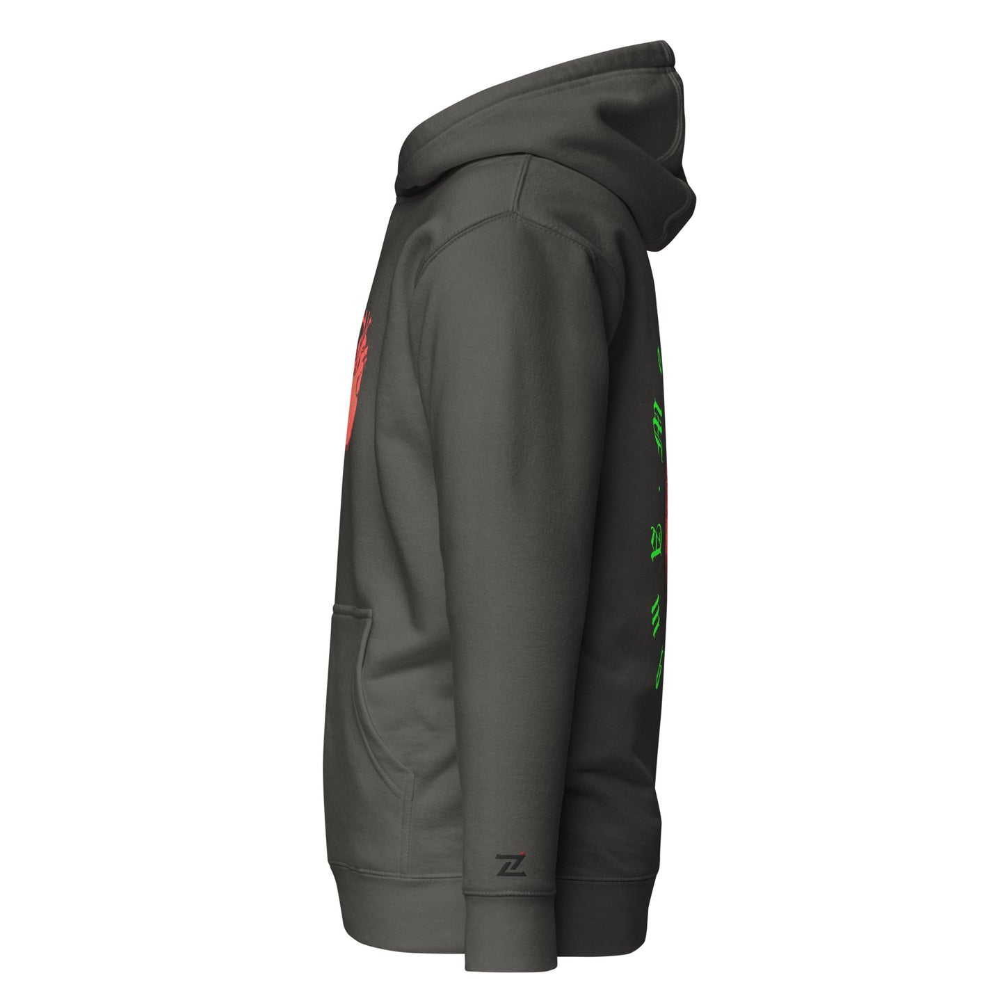 Zilla Monster Heart Hoodie (Lime)-Zilla