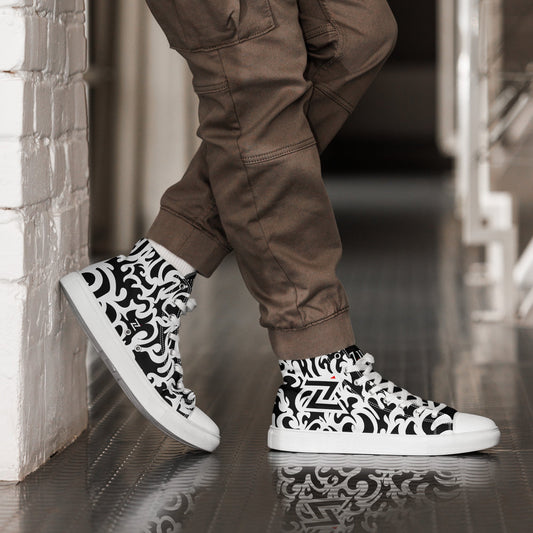 Zilla BigTruck Doodle1 High Top Canvas Shoes - Zilla