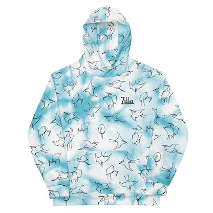 Zilla Egrets Hoodie Blue Sky-Zilla