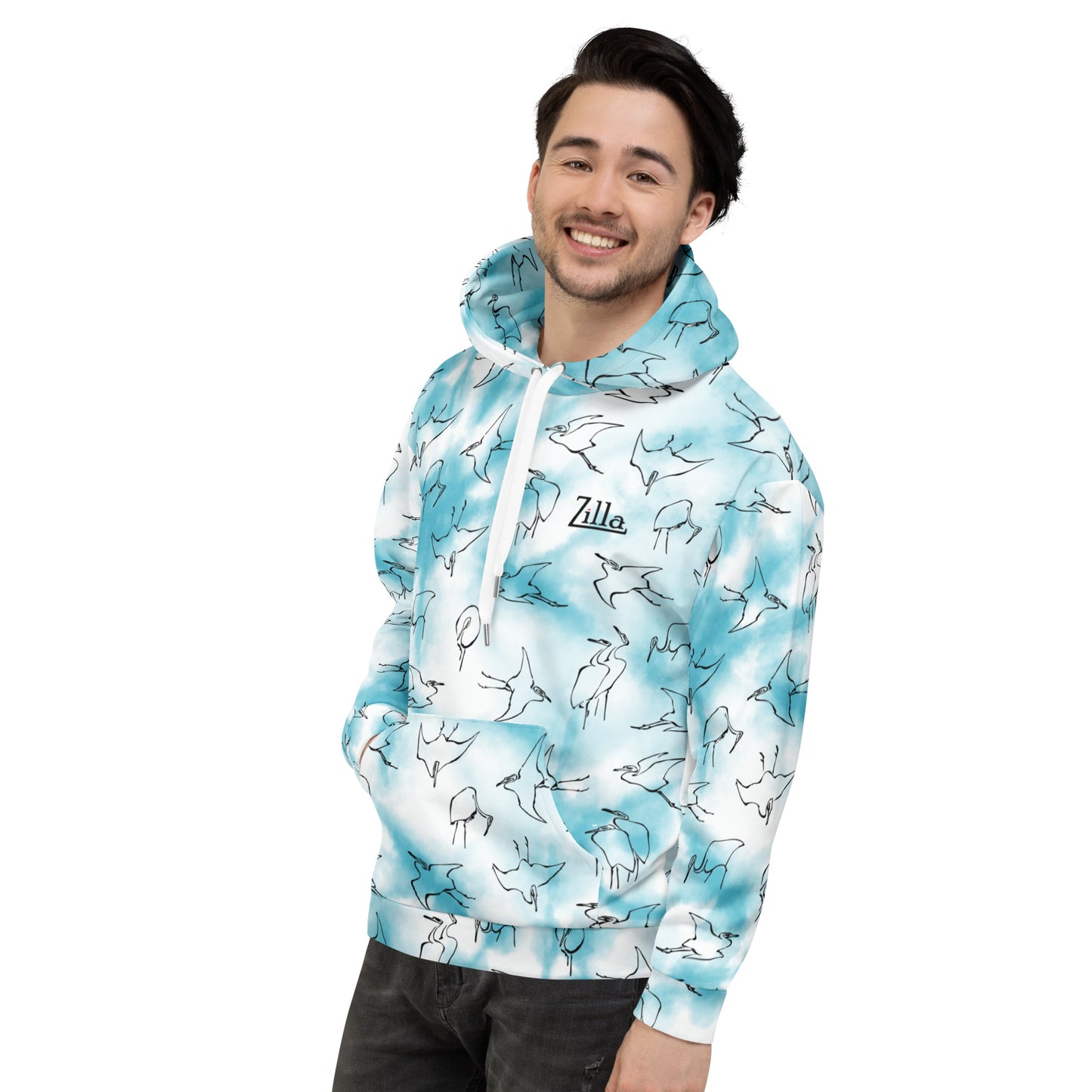 Zilla Egrets Hoodie Blue Sky-Zilla