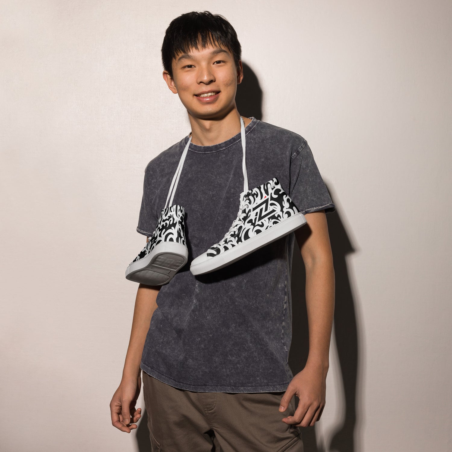 Zilla BigTruck Doodle1 High Top Canvas Shoes-Zilla