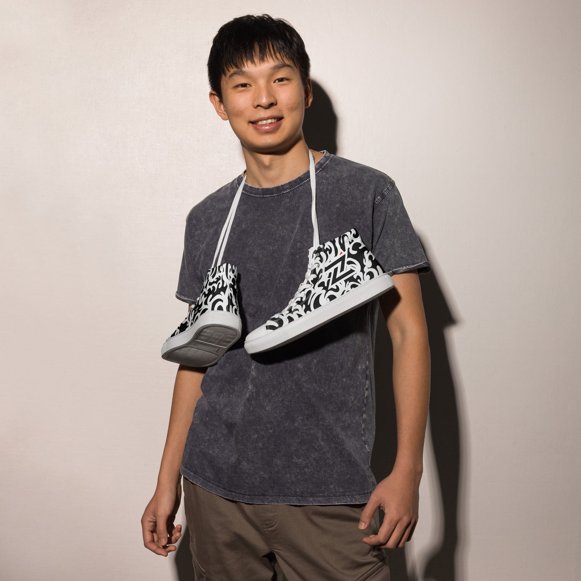 Zilla BigTruck Doodle1 High Top Canvas Shoes-Zilla