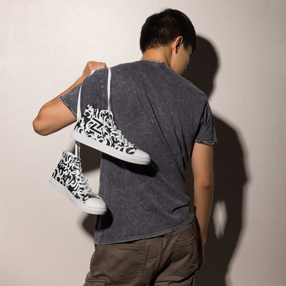 Zilla BigTruck Doodle1 High Top Canvas Shoes-Zilla