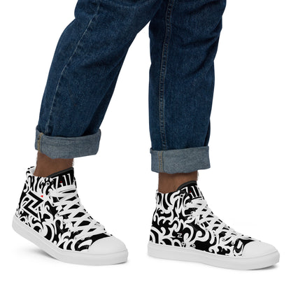 Zilla BigTruck Doodle1 High Top Canvas Shoes-Zilla