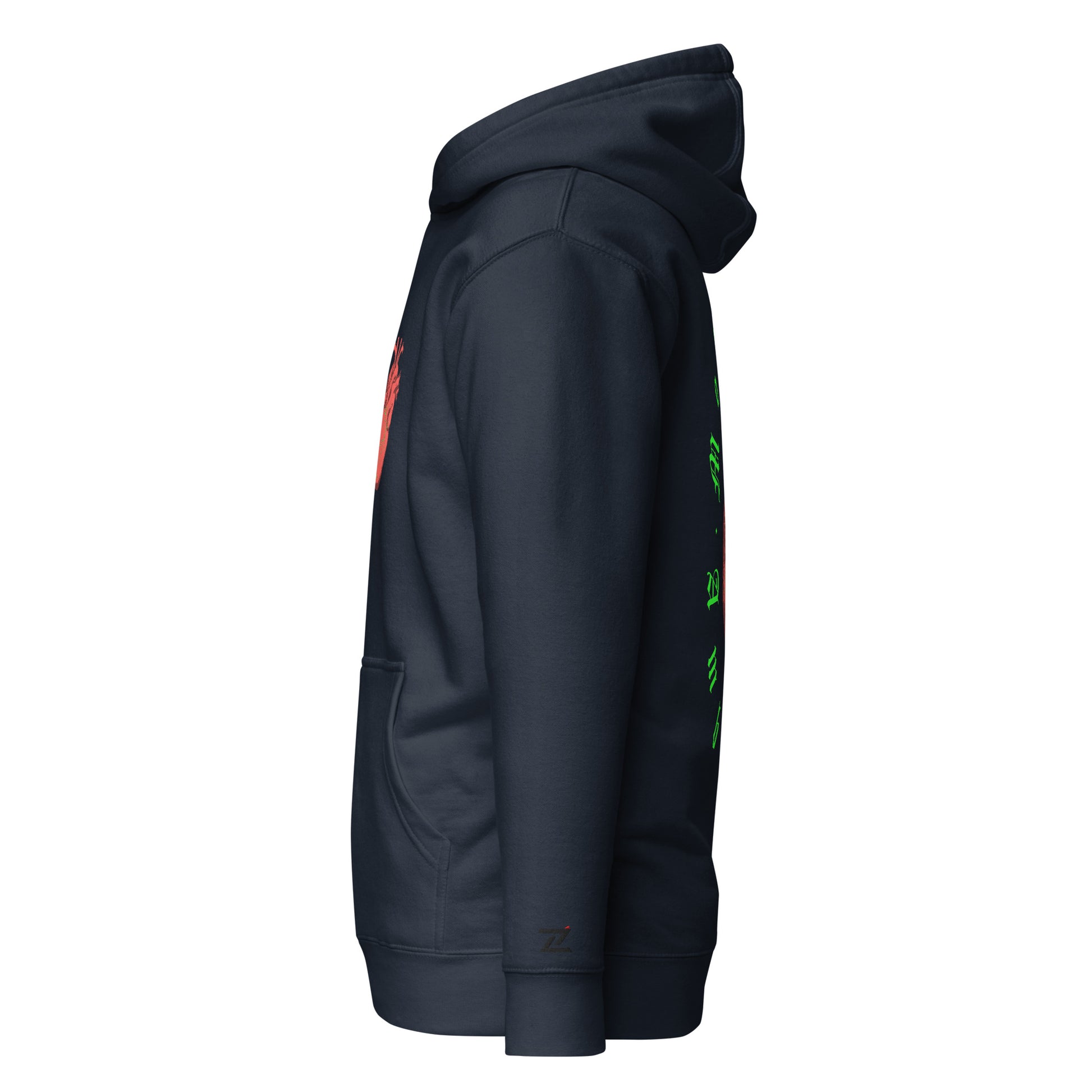 Zilla Monster Heart Hoodie (Lime)-Zilla