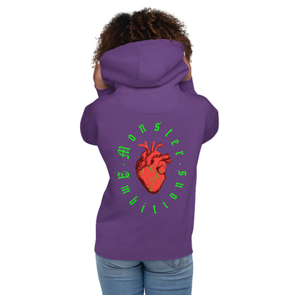 Zilla Monster Heart Hoodie (Lime)-Zilla