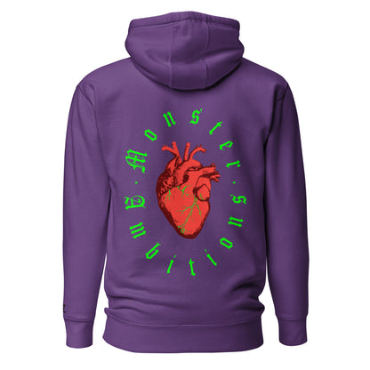 Zilla Monster Heart Hoodie (Lime)-Zilla
