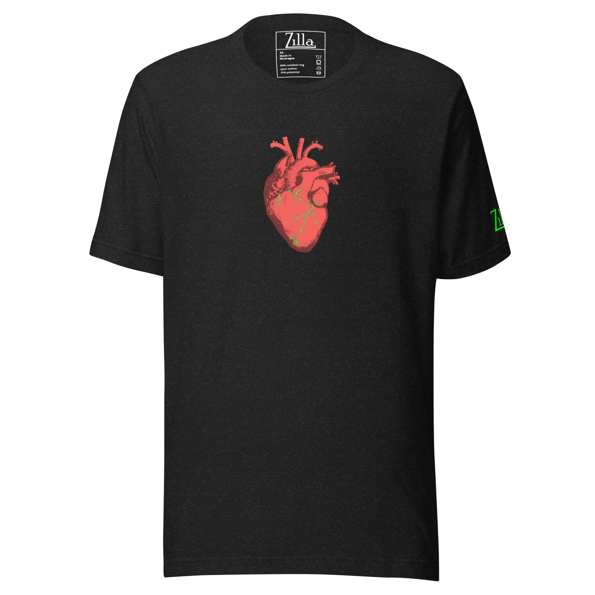 Zilla Monster Heart Tee (Lime)-Zilla