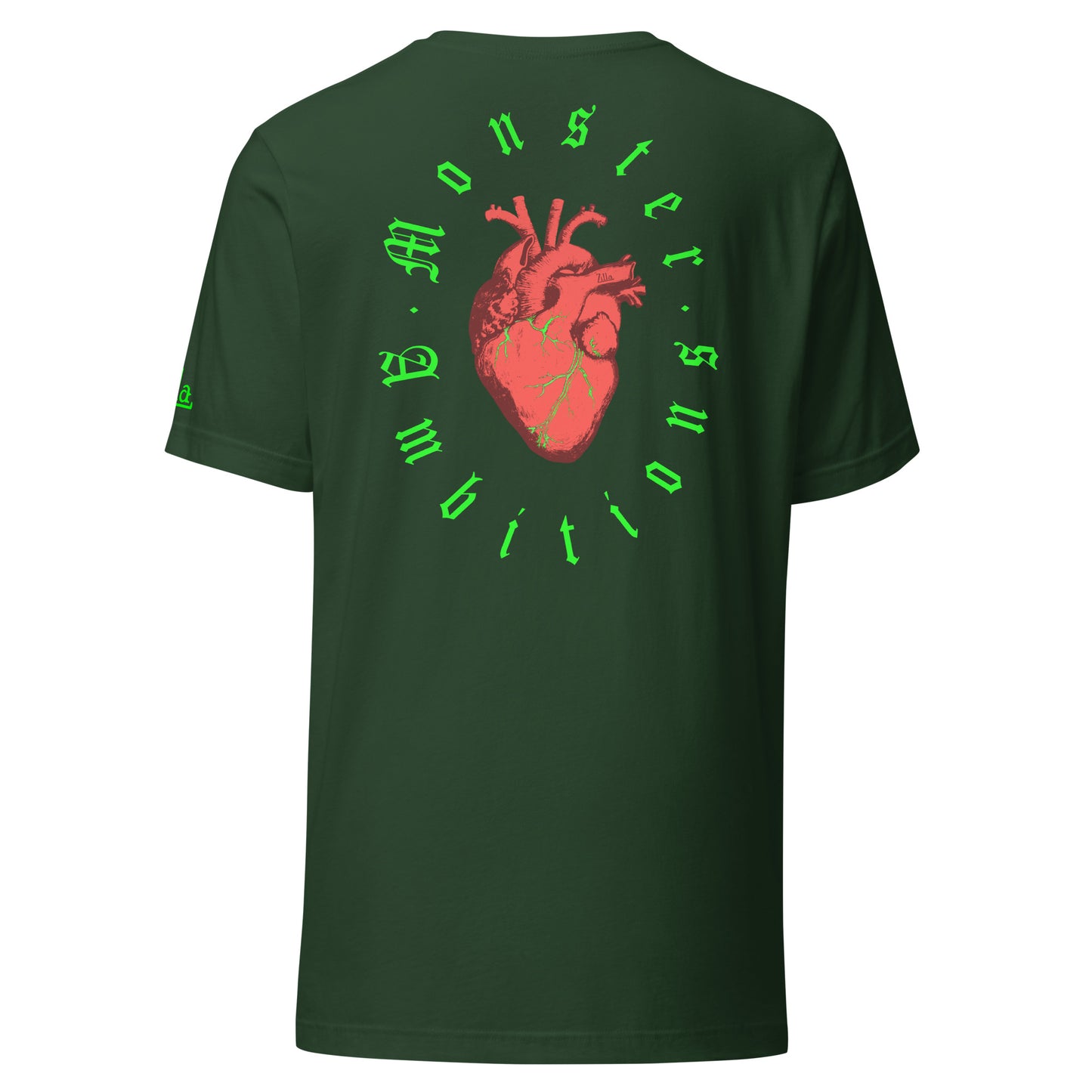 Zilla Monster Heart Tee (Lime)-Zilla