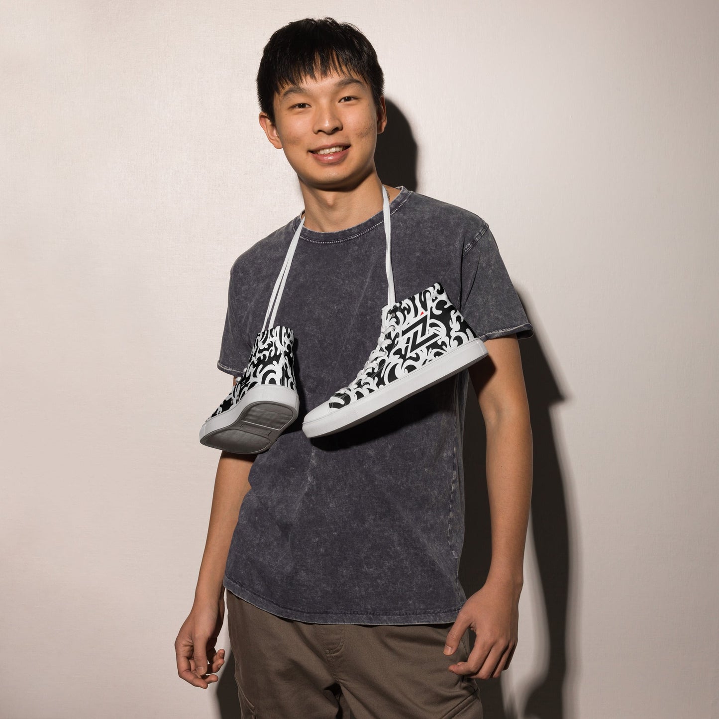 Zilla BigTruck Doodle1 High Top Canvas Shoes - Zilla