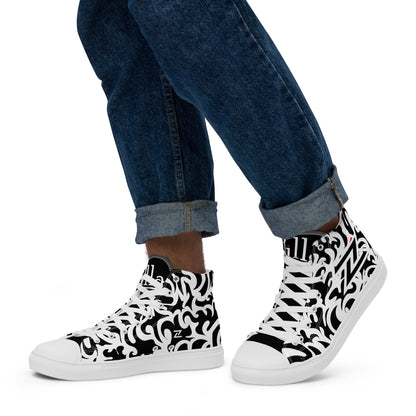 Zilla BigTruck Doodle1 High Top Canvas Shoes - Zilla