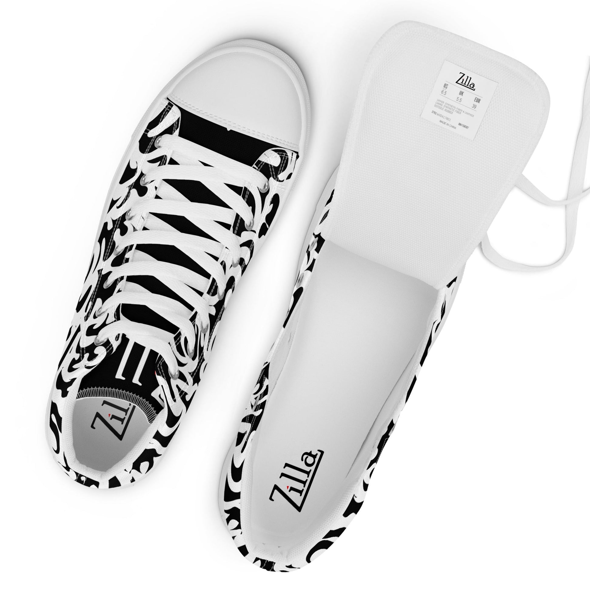 Zilla BigTruck Doodle1 High Top Canvas Shoes - Zilla