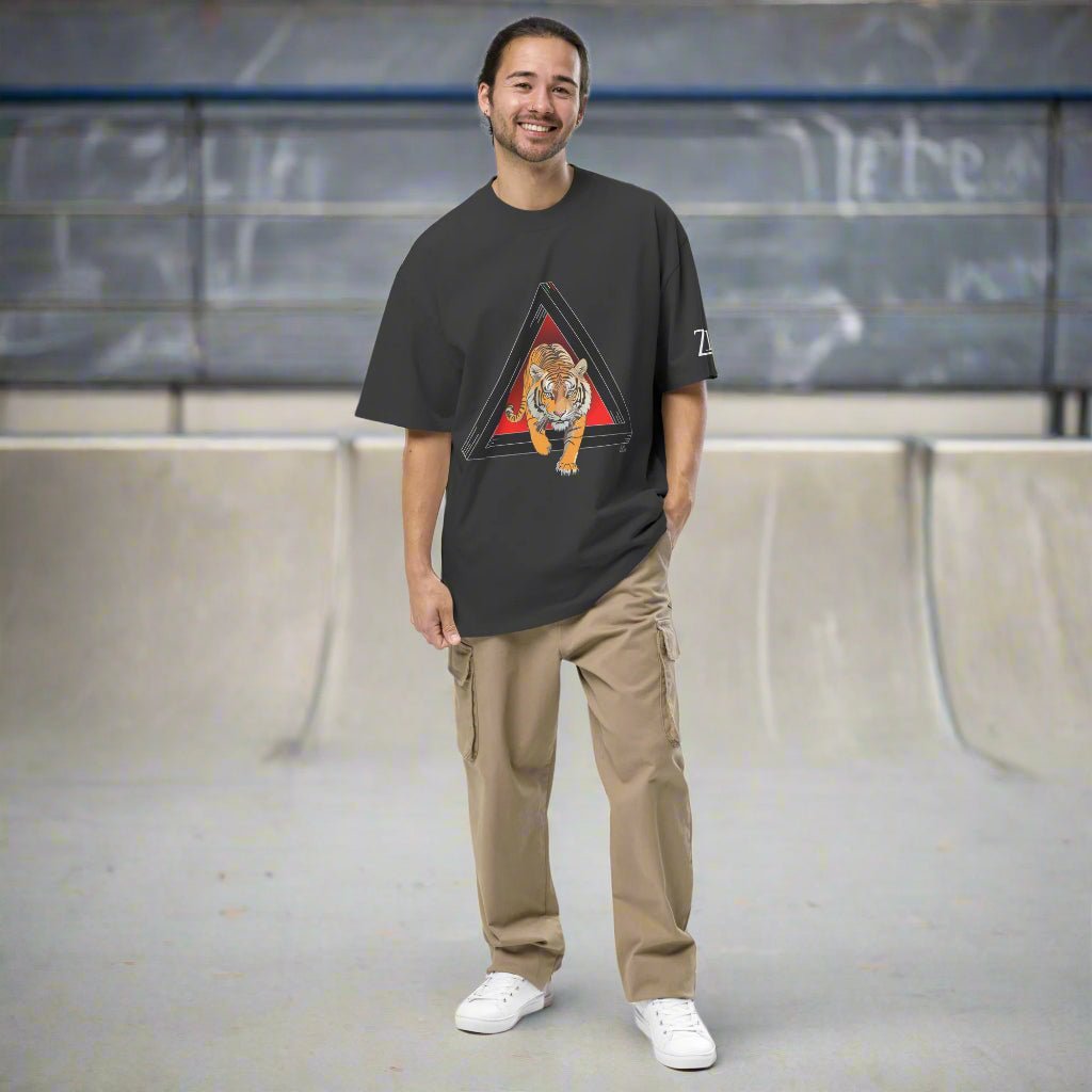 Zilla Checco Beware Tiger Oversized T-Shirt - Zilla