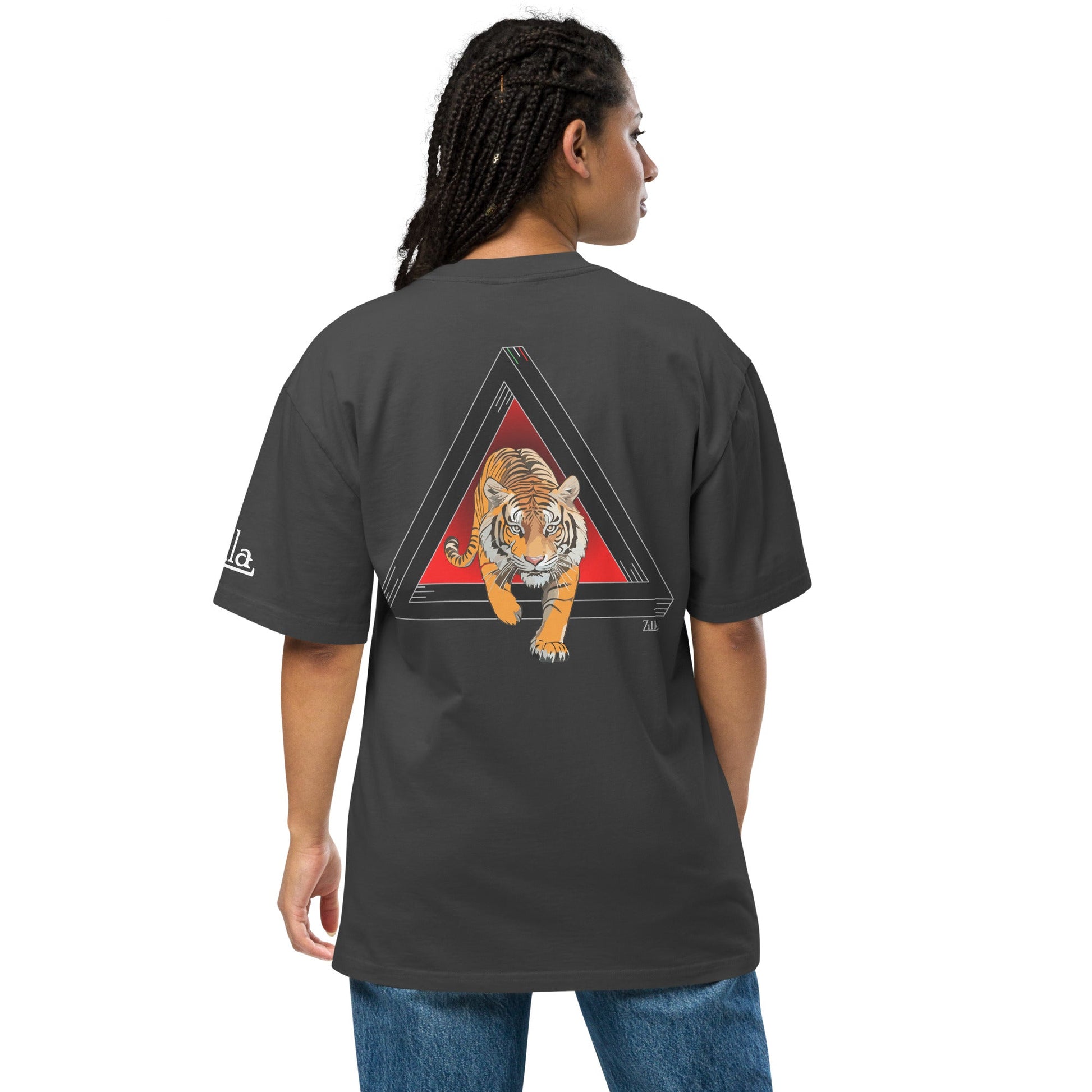 Zilla Checco Beware Tiger Oversized T-Shirt - Zilla