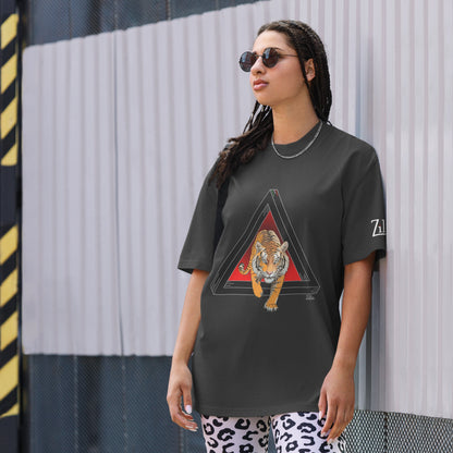 Zilla Checco Beware Tiger Oversized T-Shirt - Zilla