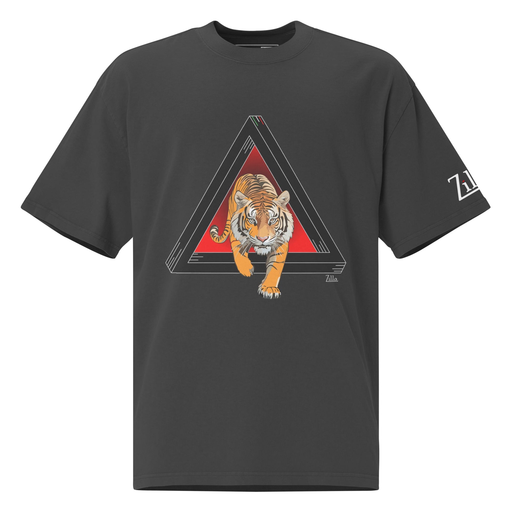 Zilla Checco Beware Tiger Oversized T-Shirt - Zilla