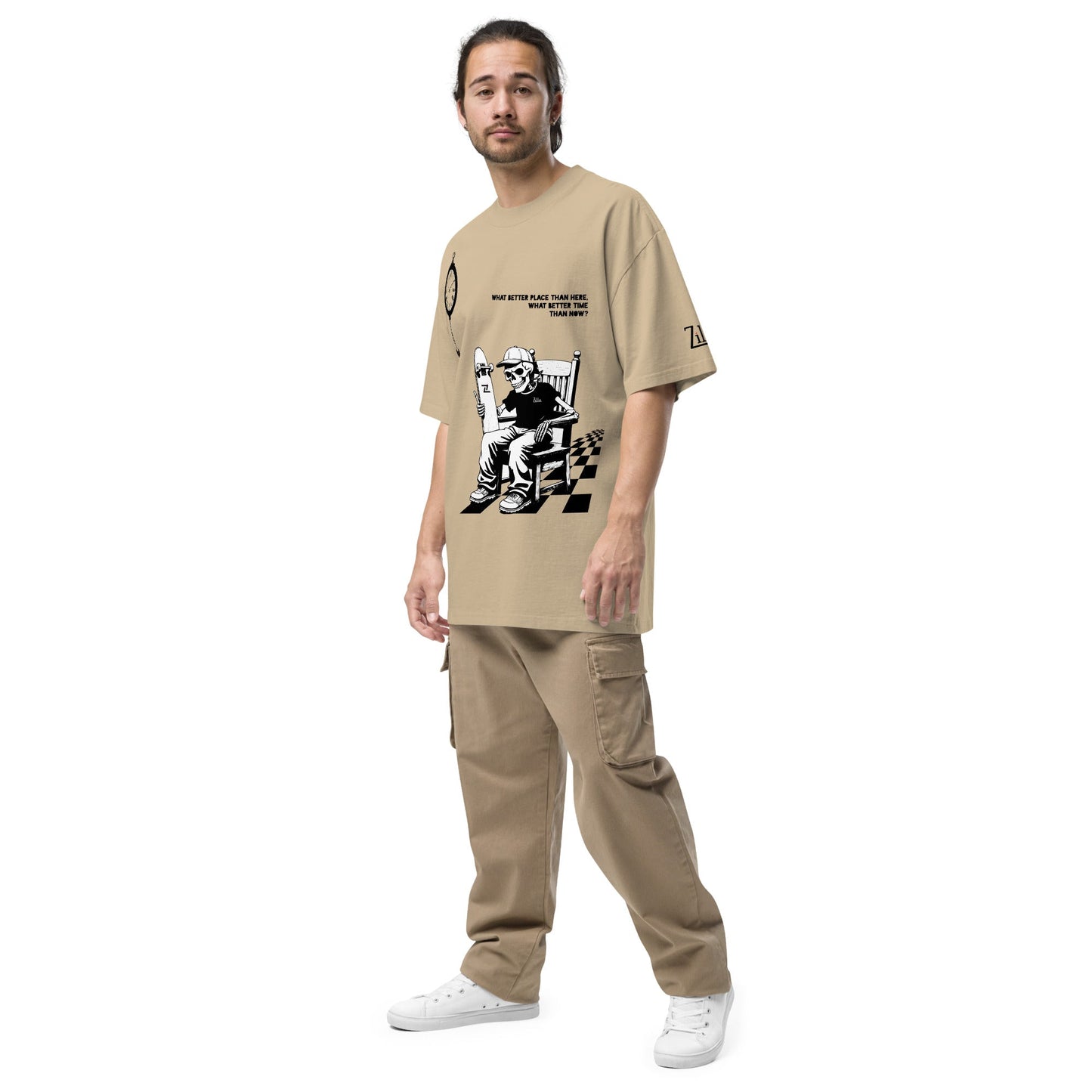 Zilla Till I Die Oversized T-Shirt (B&W) - Zilla