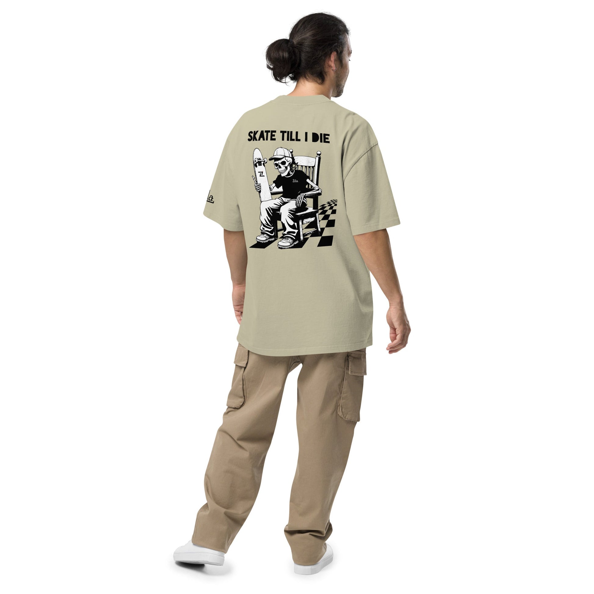 Zilla Till I Die Oversized T-Shirt (B&W) - Zilla
