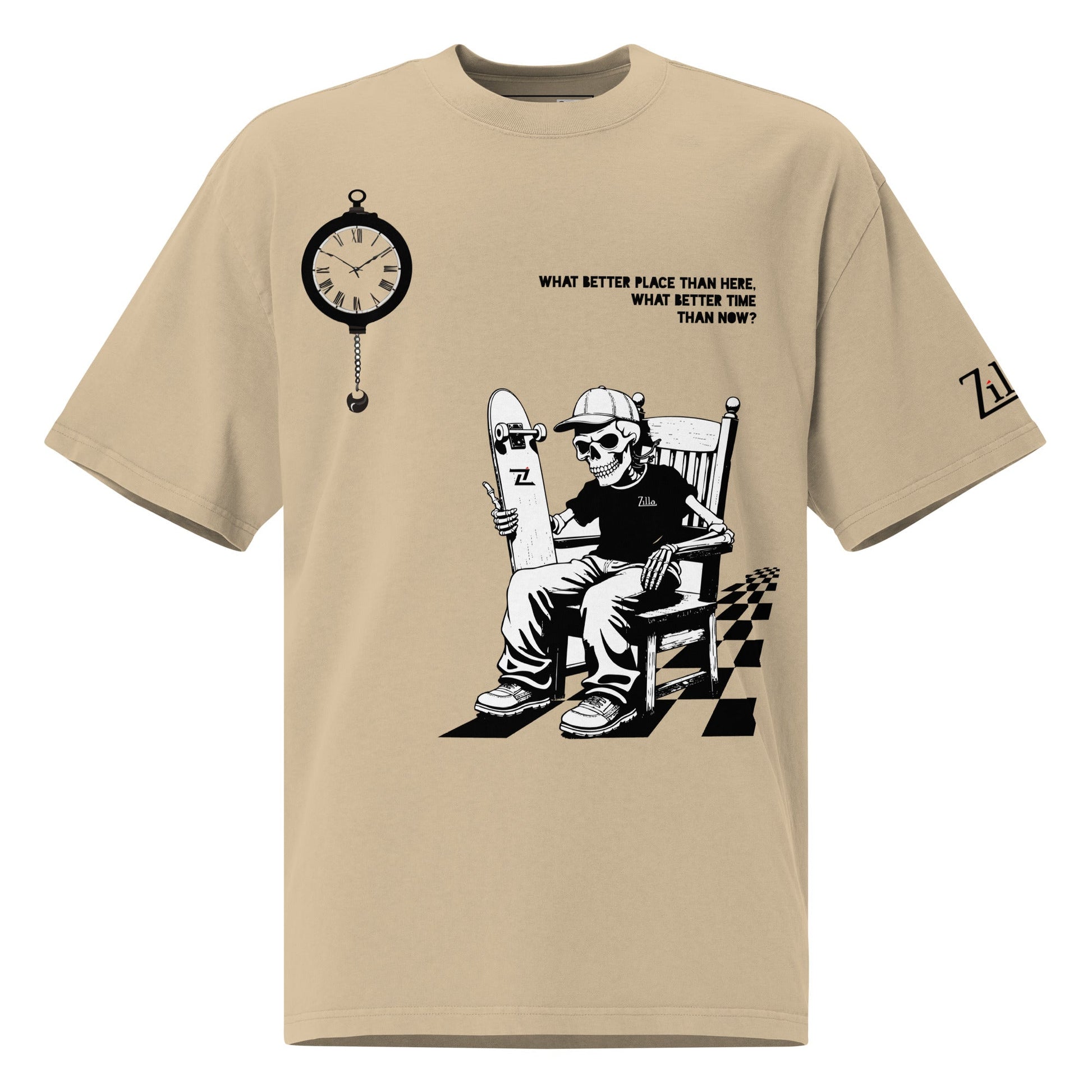 Zilla Till I Die Oversized T-Shirt (B&W) - Zilla