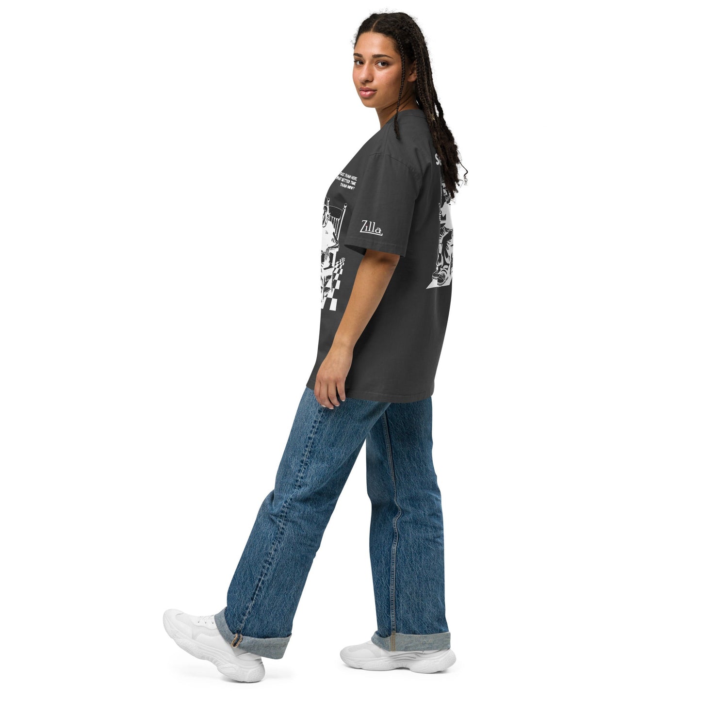 Zilla Till I Die Oversized T-Shirt (Negative) - Zilla